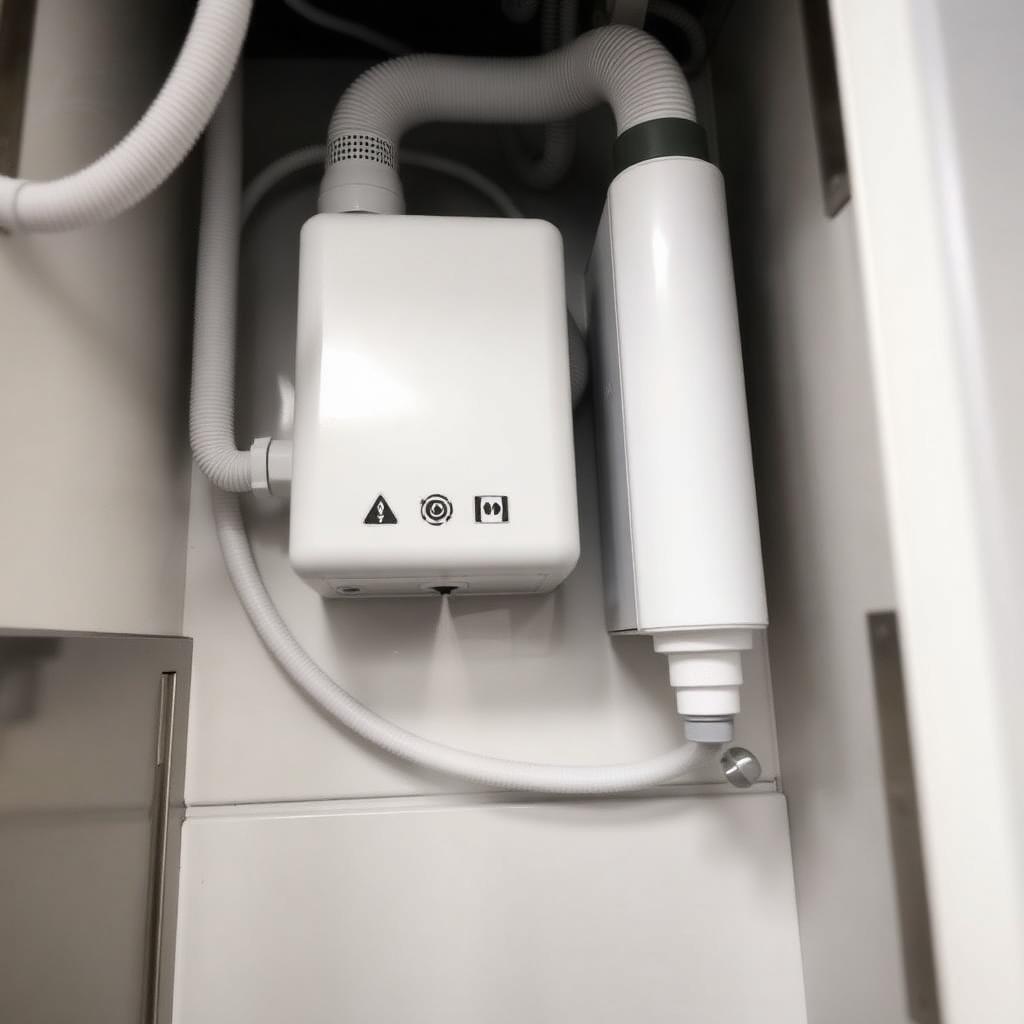 Luften automated odor control system installed inside the trash chute room, continuously dispensing at the source