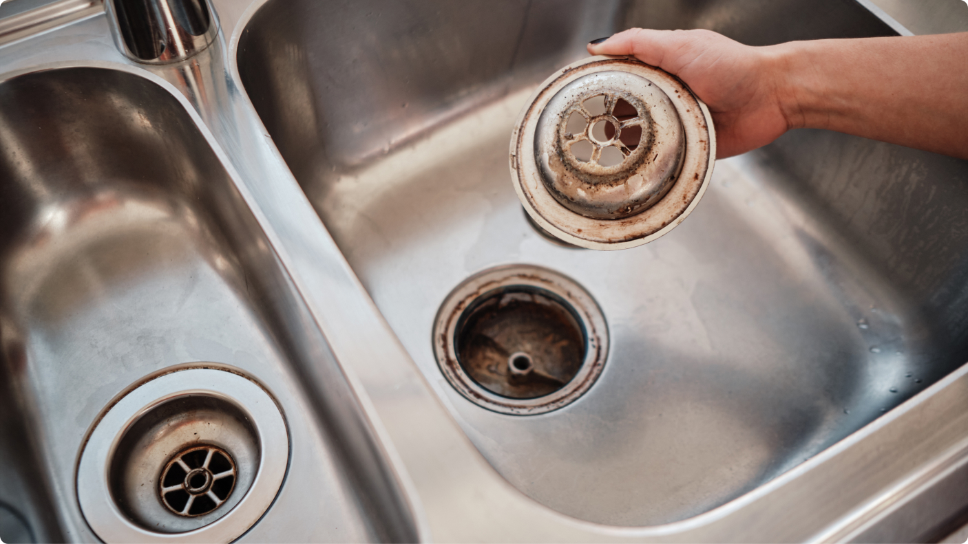 Drain odor elimination